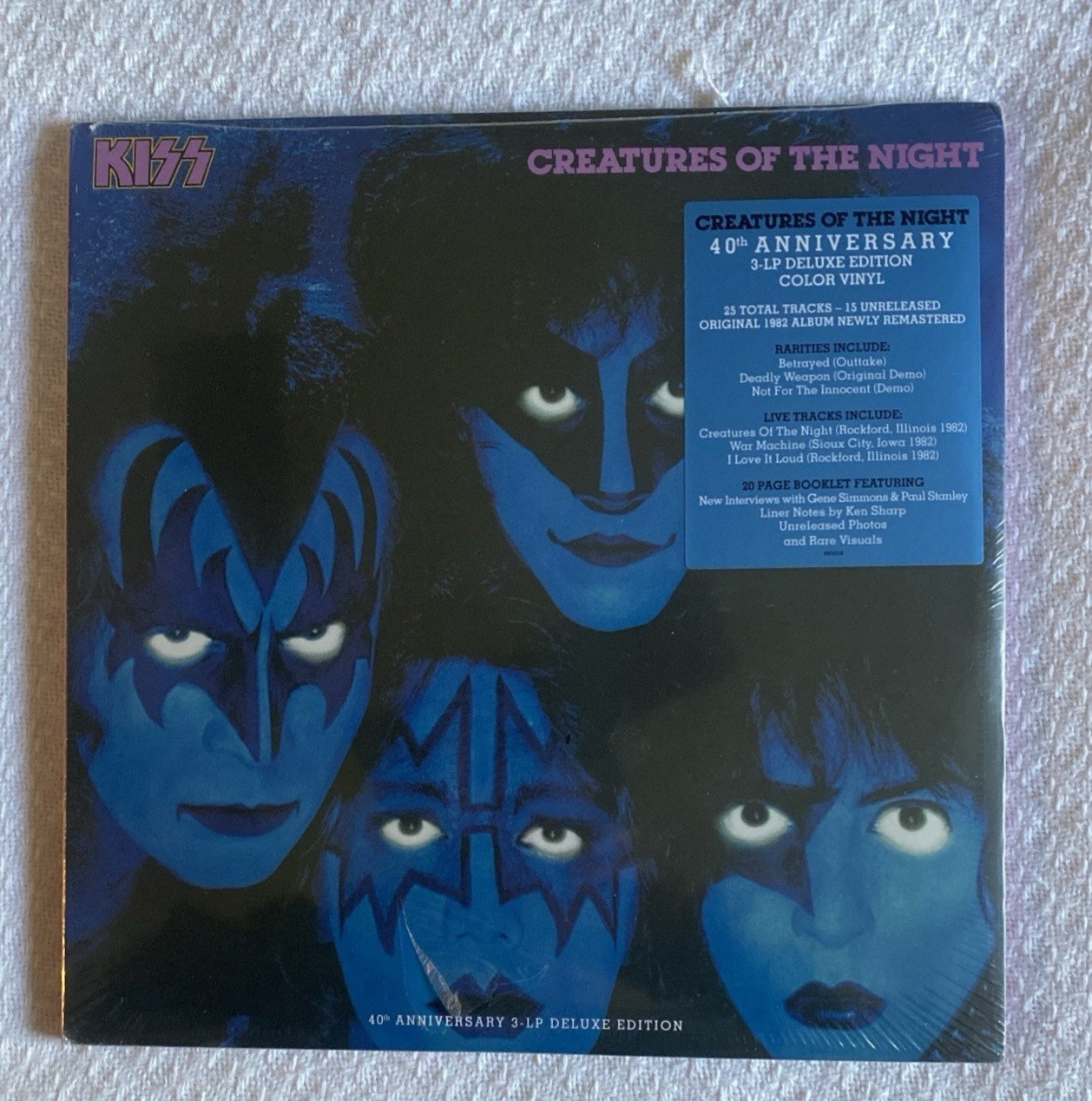 KISS 40th Anniversary CREATURES OF THE NIGHT Deluxe Edition 3 LP Color Vinyl NEW