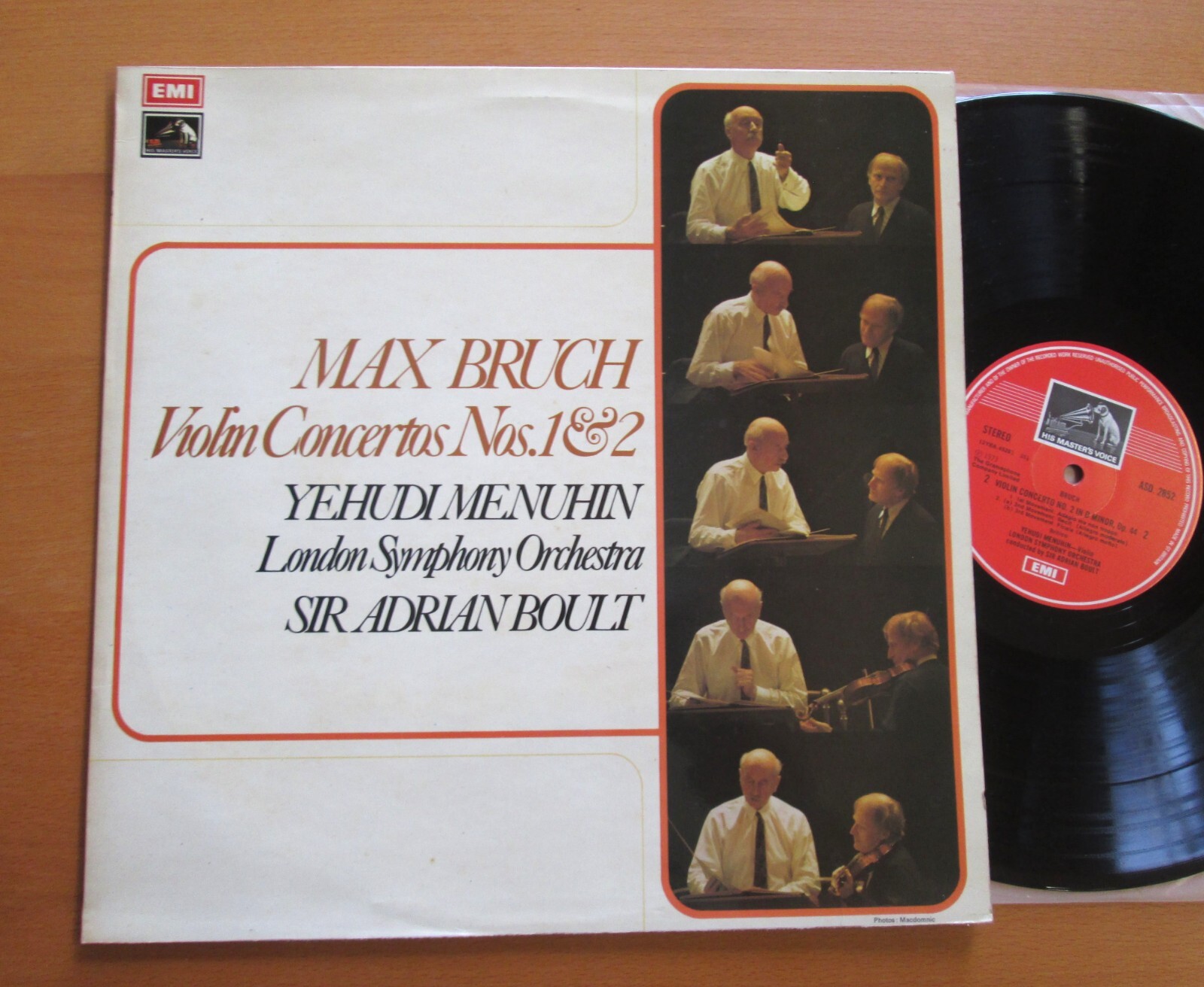ASD 2852 ED1 Bruch Violin Concertos 1 & 2 Yehudi Menuhin Boult EXCELLENT EMI