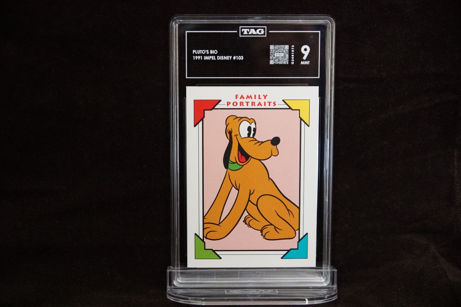 1991 IMPEL DISNEY COLLECTOR CARDS #103 PLUTO TAG 9