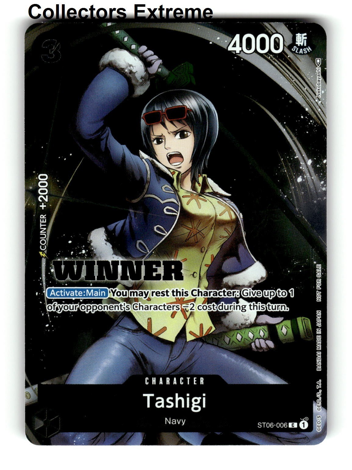 One Piece Kit Torneo Promozionale Foil Card ST06-006 Tashigi - Vincitore