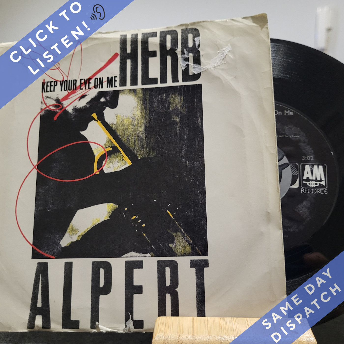 Herb Alpert – Keep Your Eye On Me (1987)  - 7" Vinyl Single - US Pressing  EX/VG