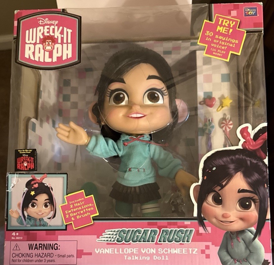 Disney Wreck It Ralph - VANELLOPE VON SWEETZ - Bambola Parlante 12" - NUOVO 