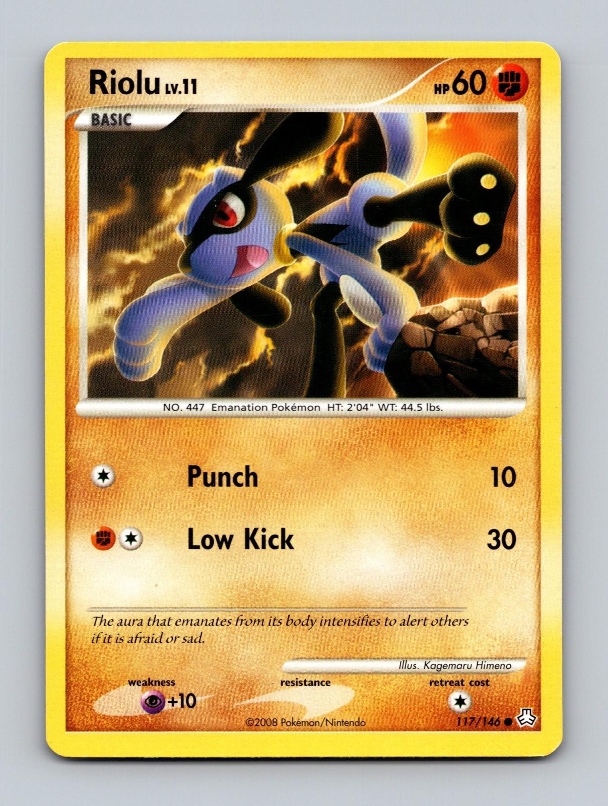 Pokemon Risvegliato Leggende Comuni Riolu 117/146 giocato moderatamente