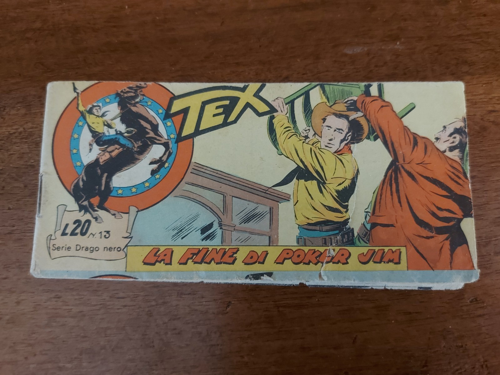 TEX STRISCIA SERIE DRAGO NERO N.13 ORIGINALE - 16 AGOSTO 1960- MODESTA !! (7927)
