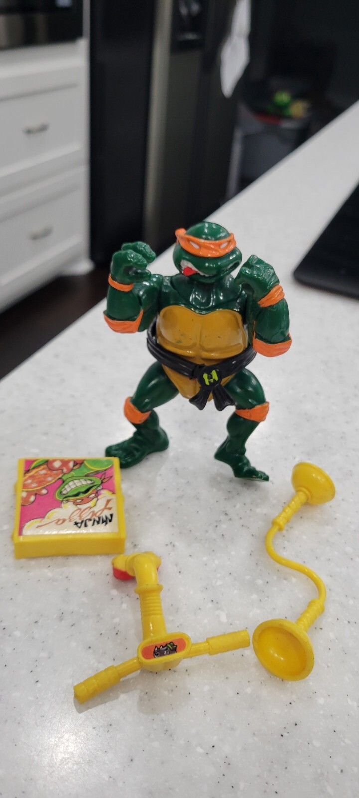 Vtg 1991 TMNT Teenage Mutant Ninja Turtles HeadDroppin' Mike Figure - Complete!