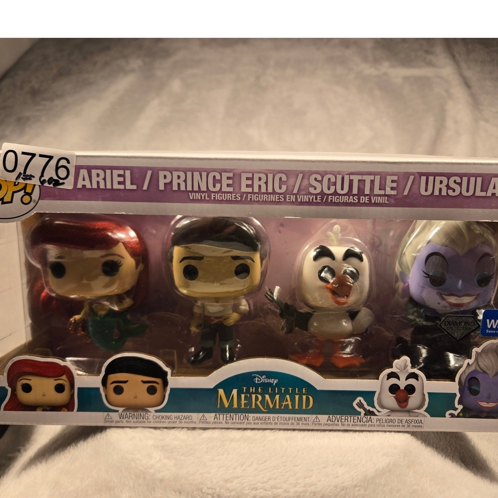 Funko Pop Disney La Sirenetta Confezione da 4 Diamanti Walmart Esclusivo Ariel Set