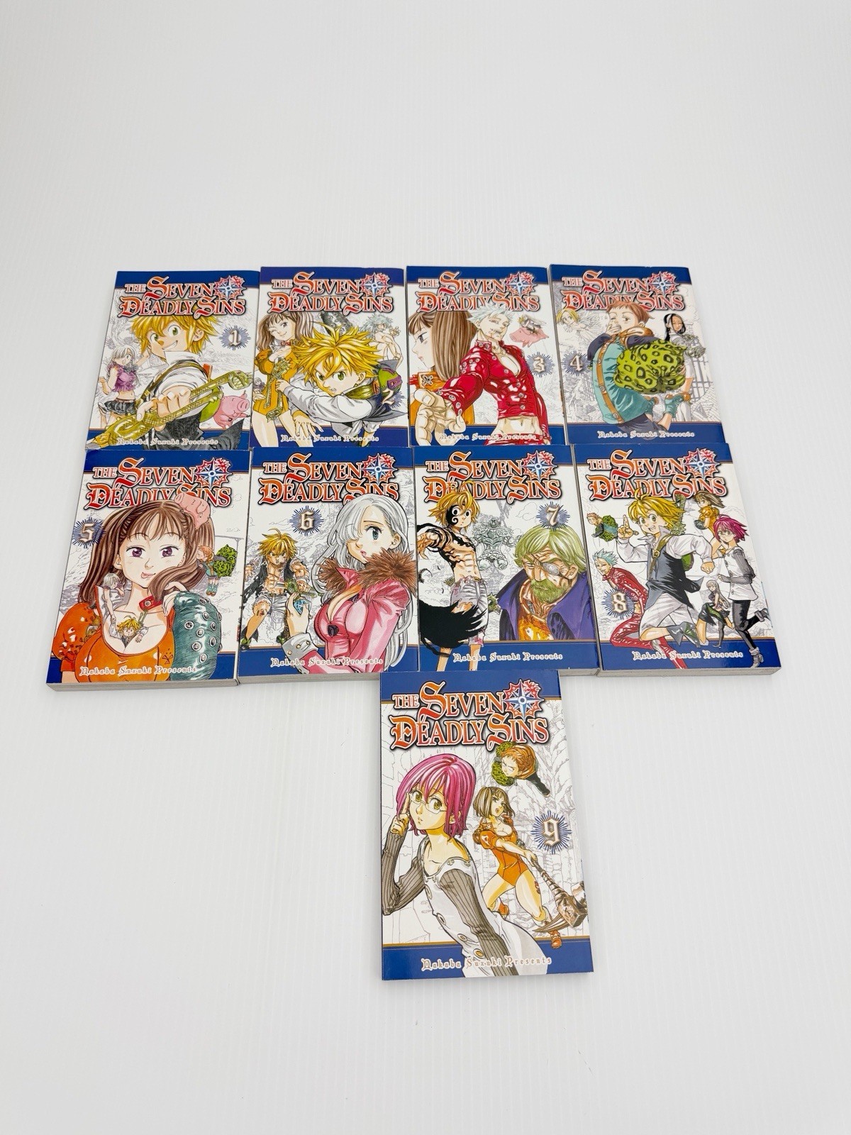Seven Deadly Sins Anime Manga Libri Volumi 1-9 Set Copertina Morbida Inglese
