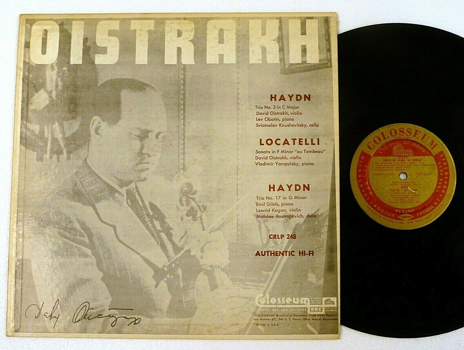 DAVID OISTRAKH Haydn Locatelli 1956 LP 12" 33 RPM