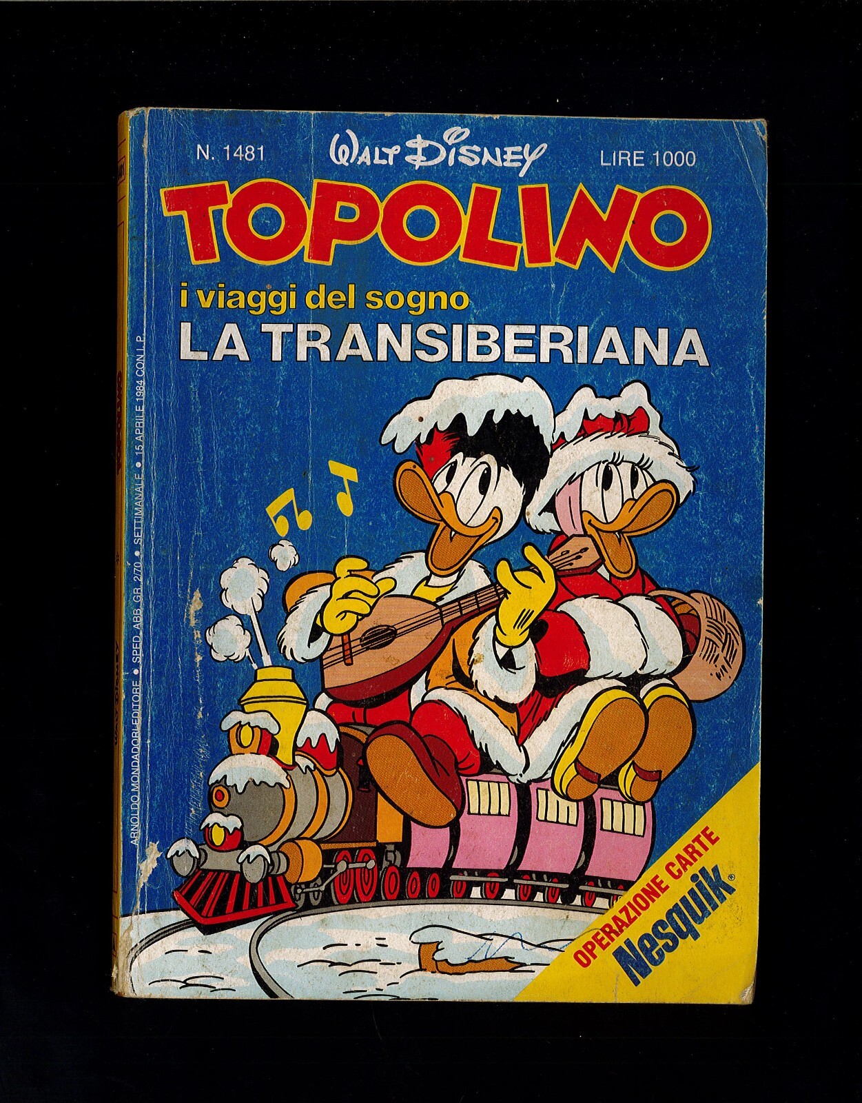 Topolino Libretto N.1481 del 15 aprile 1984 Walt Disney Italia ▓