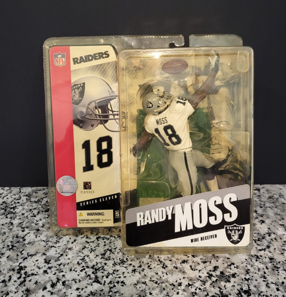 Randy Moss BIANCO Raiders Serires 11 NFL MCFARLANE Toys MOC NUOVO #2