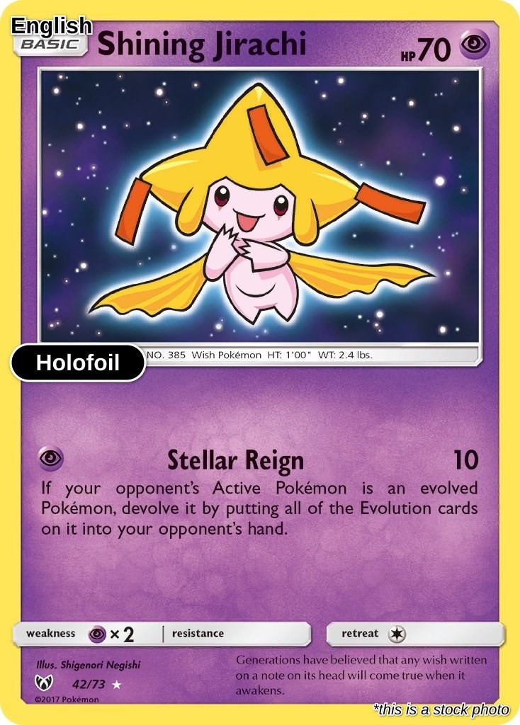 Shining Jirachi-42/73-Shining Legends-MP-Shiny Holo Rare