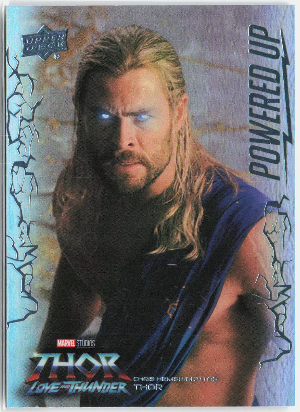 2023 UD Marvel Thor Amore e Tuono #PU-5 Chris Hemsworth come Thor Powered Up