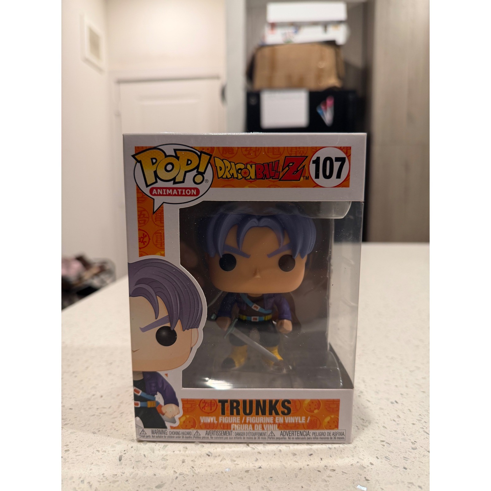 Funko Pop Animazione Dragon Ball Z Trunks 107 Figura in Vinile DBZ Spada