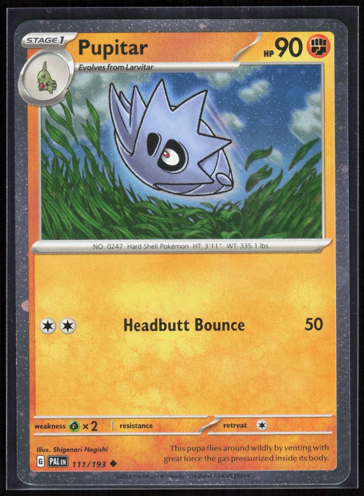 Pupitar 111/193 Paldea Evolved - (Cosmo Foil) Pokemon NM/M (Promo)