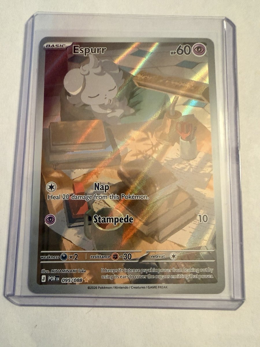 Espurr 095/088 - Holo Illustration Rare Perfect Order Pokemon NM