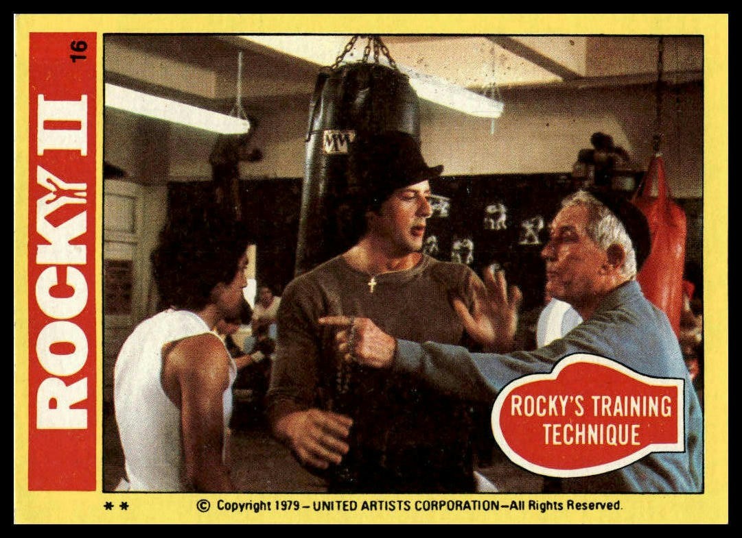 Rocky's Training Technique - 1979 Topps Rocky II #16