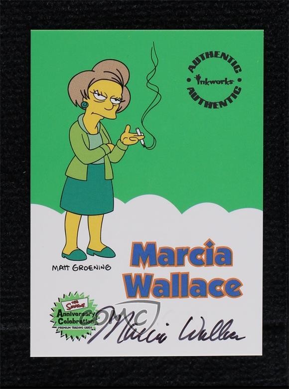 2000 Inkworks The Simpsons Authentic Marcia Wallace #A5 Auto 1h1d