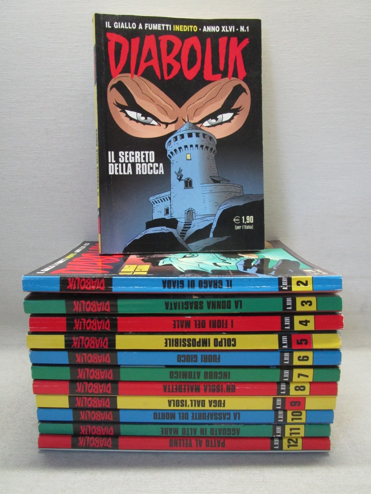 DIABOLIK ANNO 46-XLVI (2007)-COMPLETA 1/12 - QUASI EDICOLA -NO GADGET