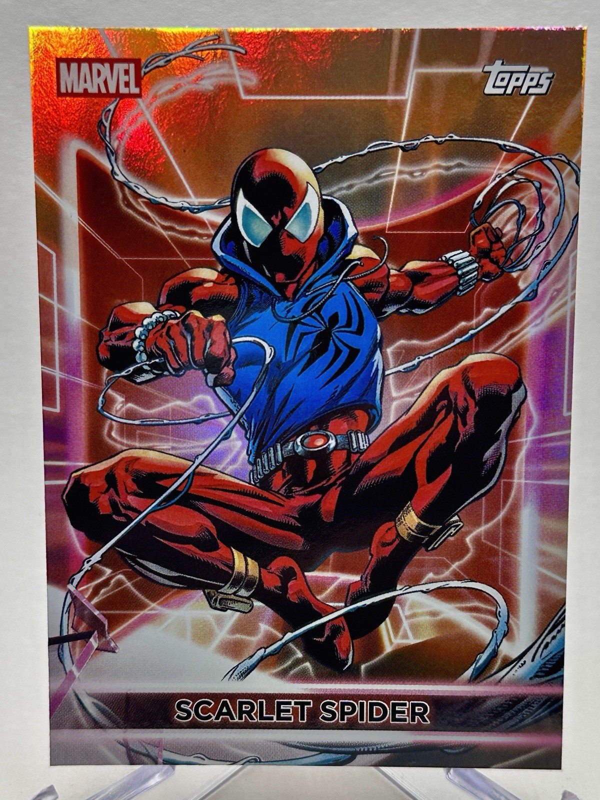 2026 Topps Neon Marvel Scarlet Spider #113 Rainbow Foil