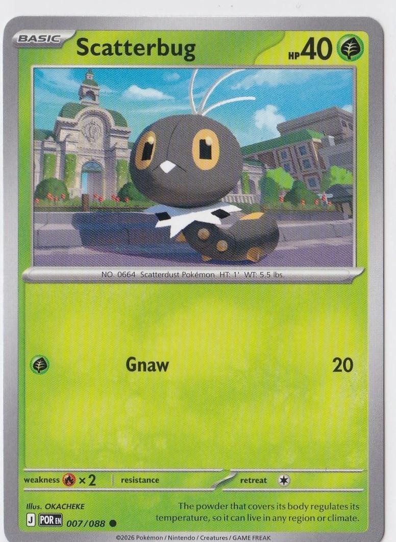 SCATTERBUG 007/088 C PERFETTO ORDINE POKEMON NM