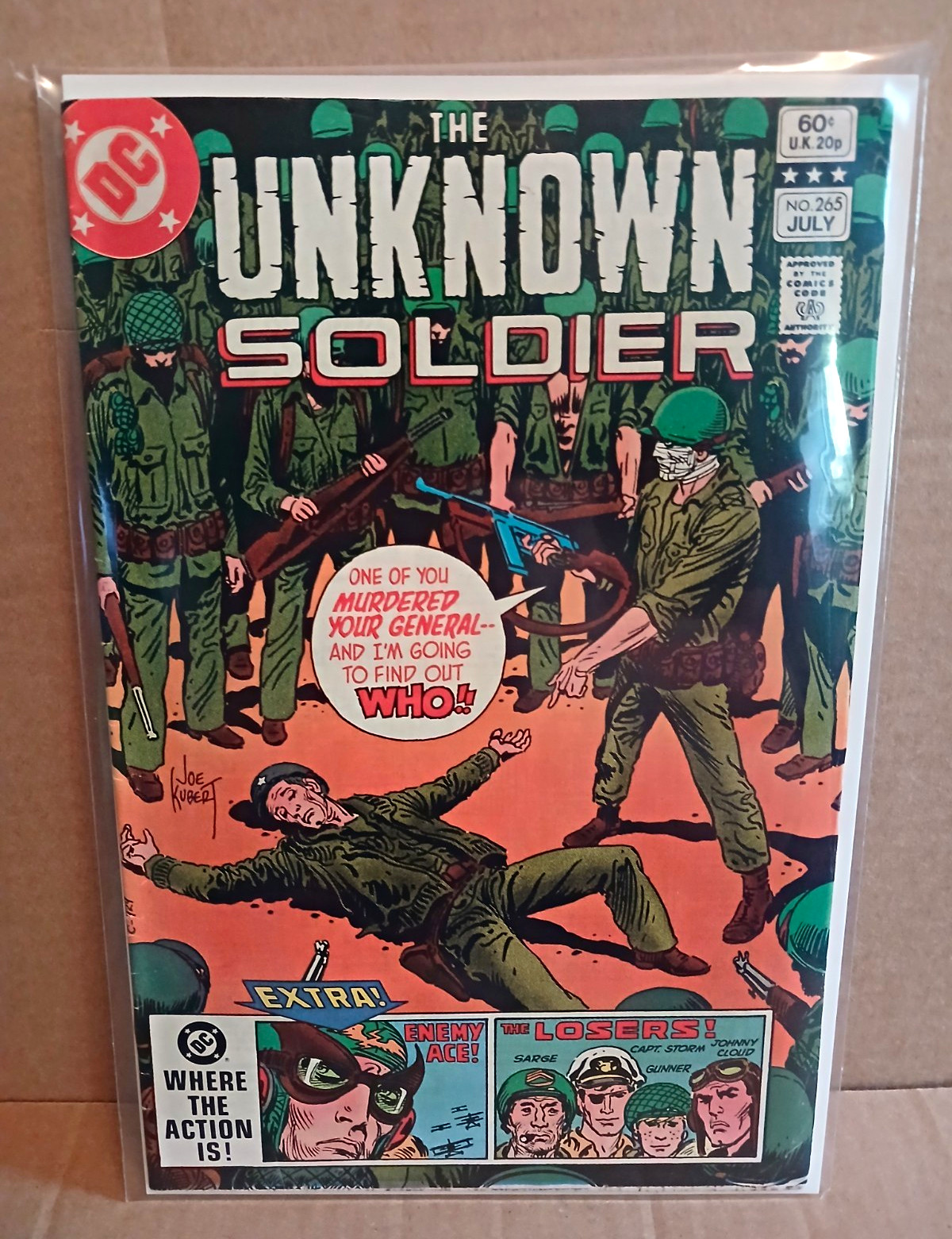 DC Comics The Unknown Soldier Issue 265 July 1982 Joe Kubert Cover