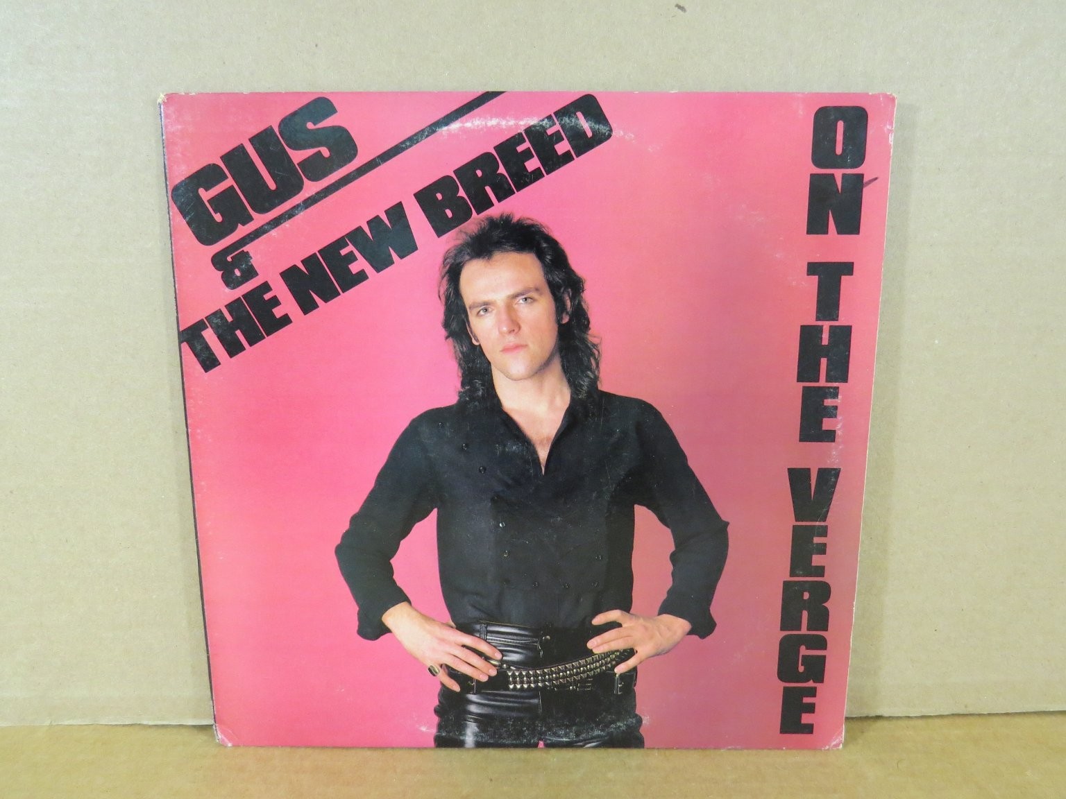 Gus & The New Breed - On The Verge LP Record 1983 Nempor Rock Promo 33 RPM EXC