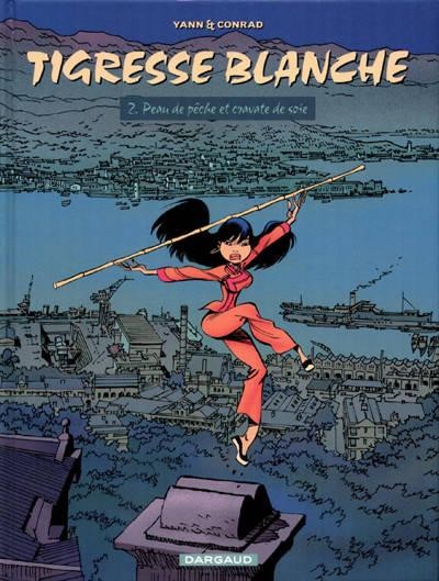 EO Tigresse blanche 2 Peau de pêche et Cravate de soie (Conrad) (Neuf)