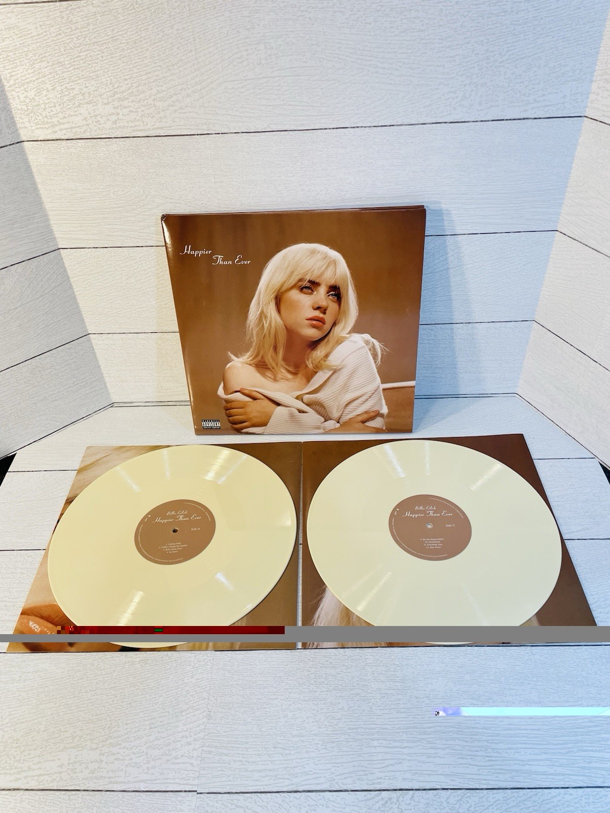 BILLIE EILISH - Happier than Ever (DOUBLE VINYL LP, 2021) Cream Colored