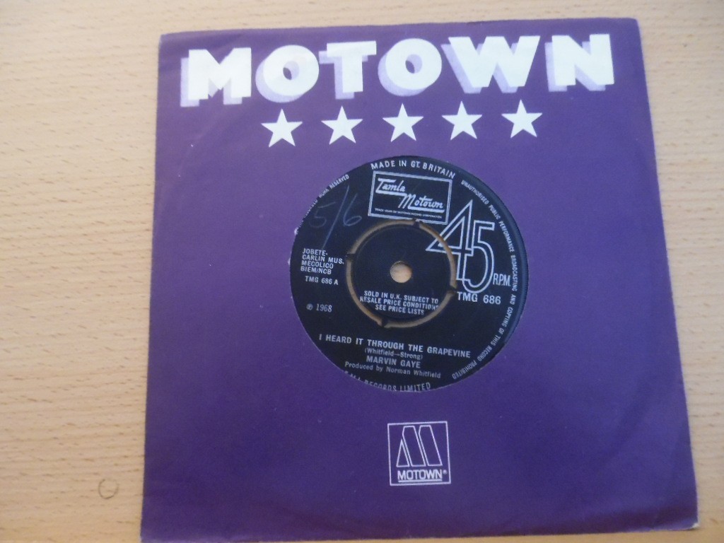Marvin Gaye I Heard It Through The Grapevine TAMLA MOTOWN UK 45 7" Tamla TMG 686