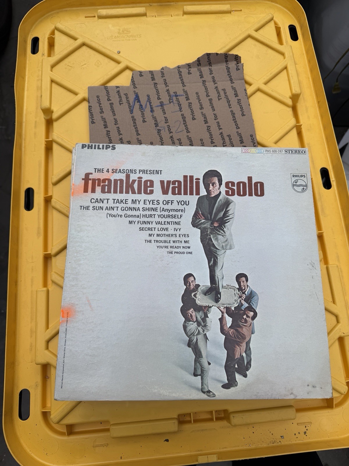Frankie Valli Solo Vinyl LP Record 1967 Philips PHS-600-247 VG Four Seasons