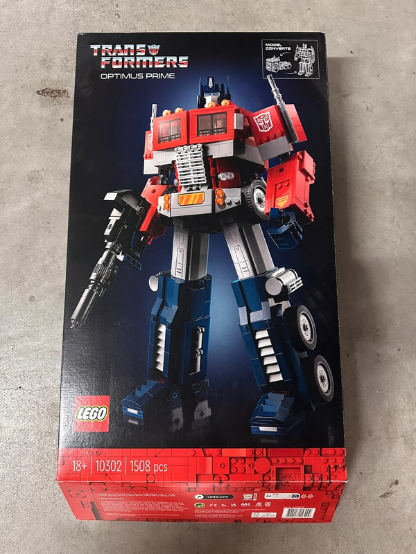 Scatola vuota Lego Transformer Optimus Prime 10302