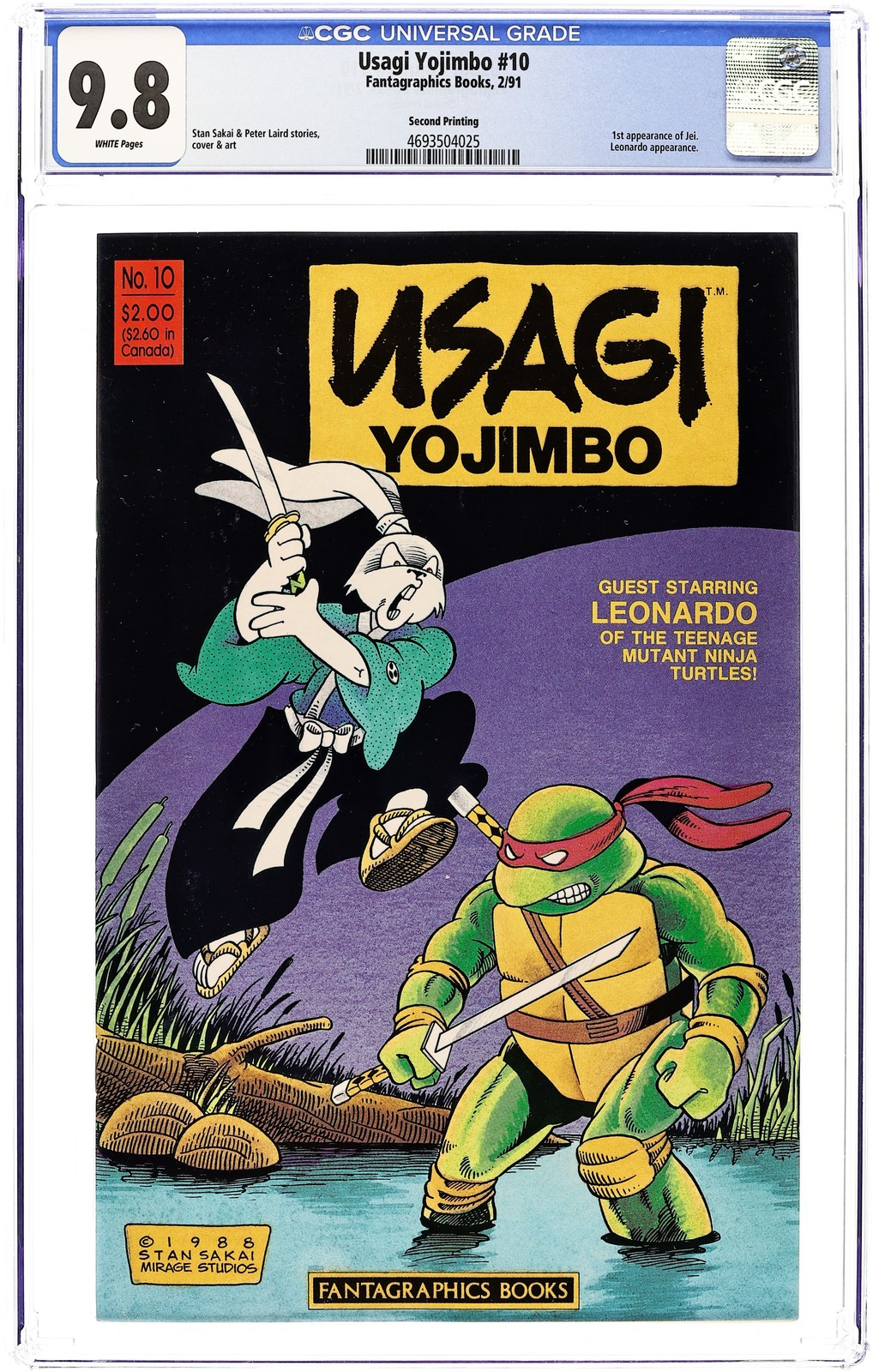 Usagi Yojimbo #10REP CGC 9.8 1988 4693504025