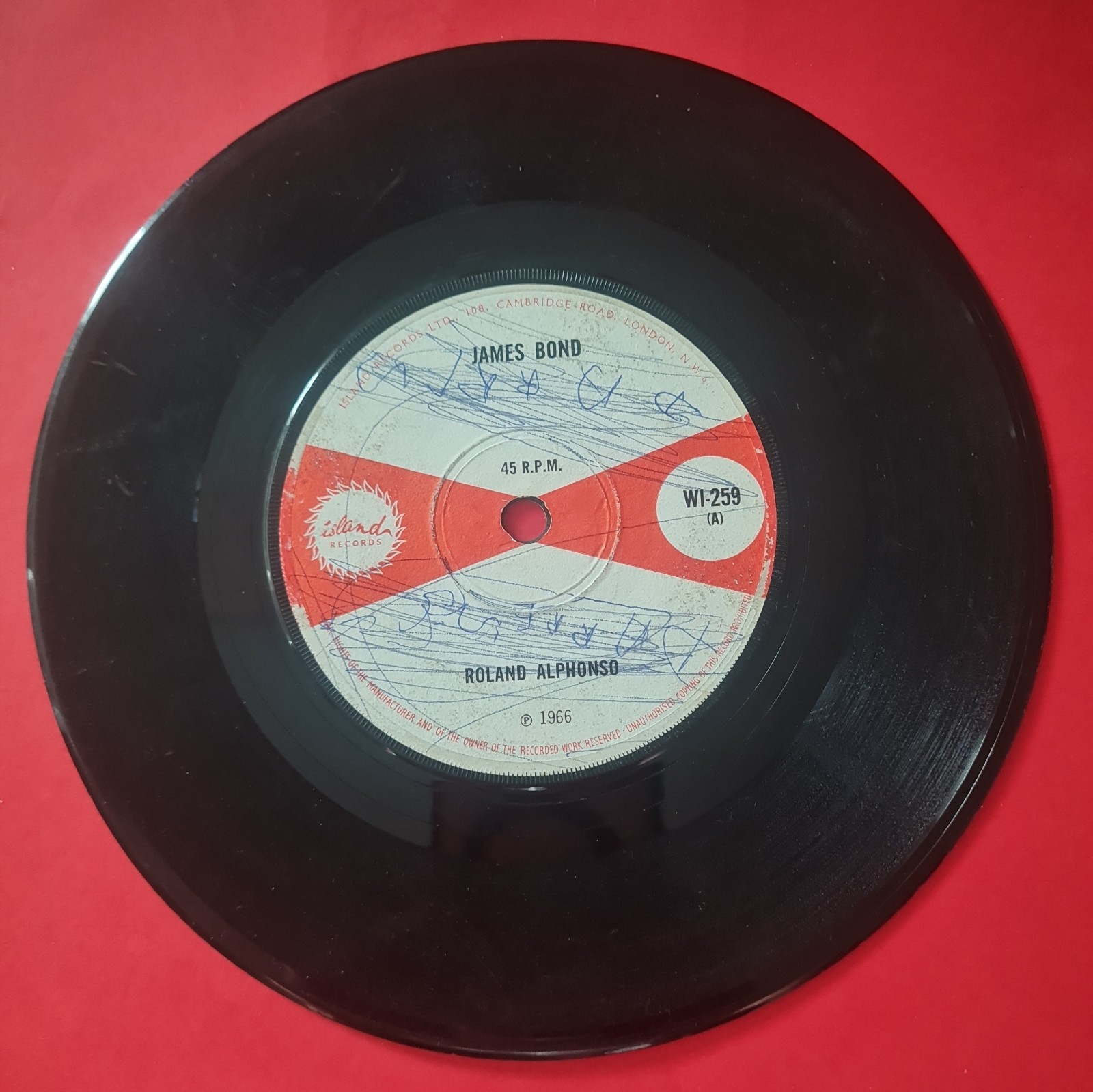 Roland Alphonso / Lee Perry -James Bond / Just Keep It Up. 7" Vinyl. VERY RARE