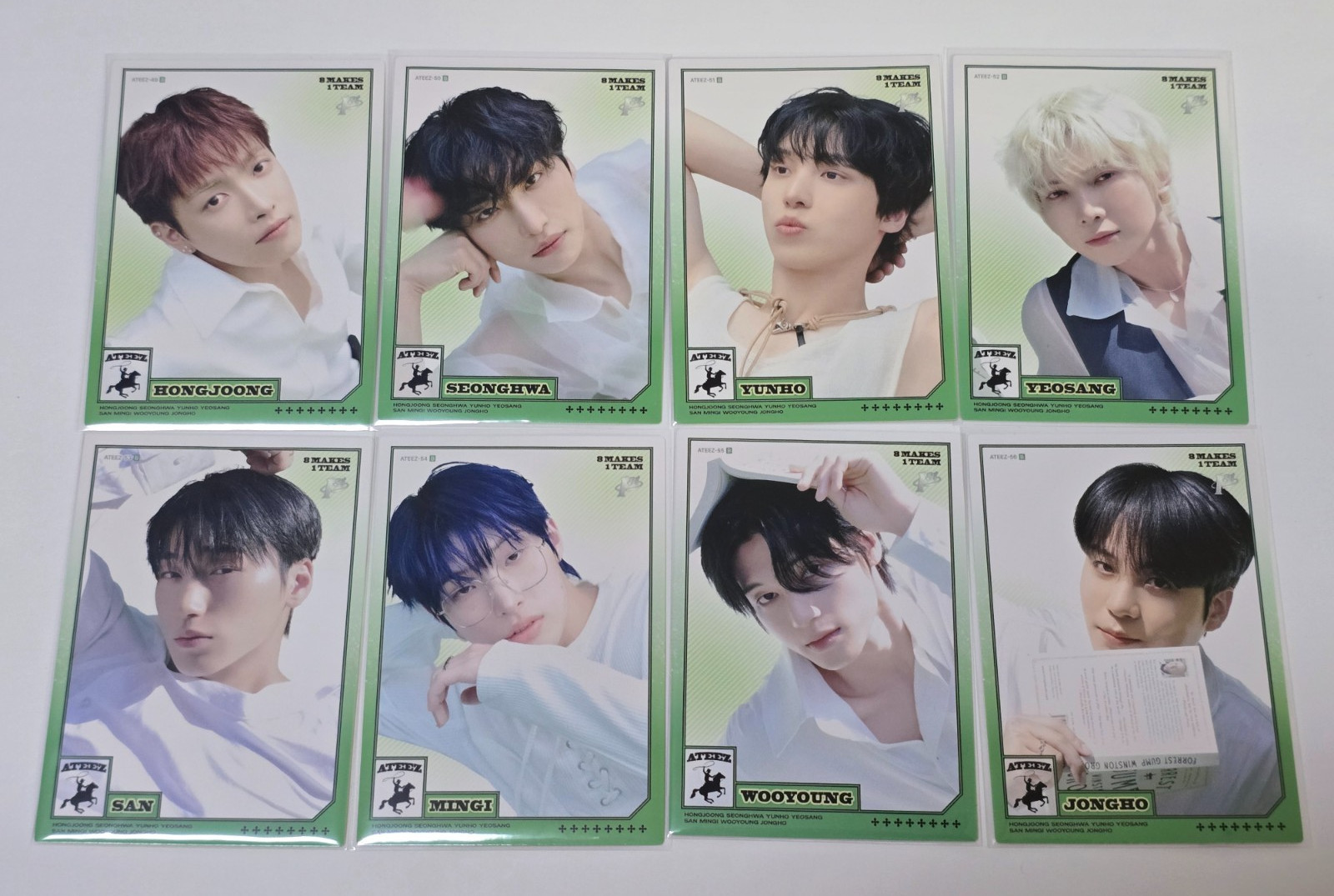 TELECA ATEEZ Base Cards Set 1st No.1 Complete Set 8pcs #49~56