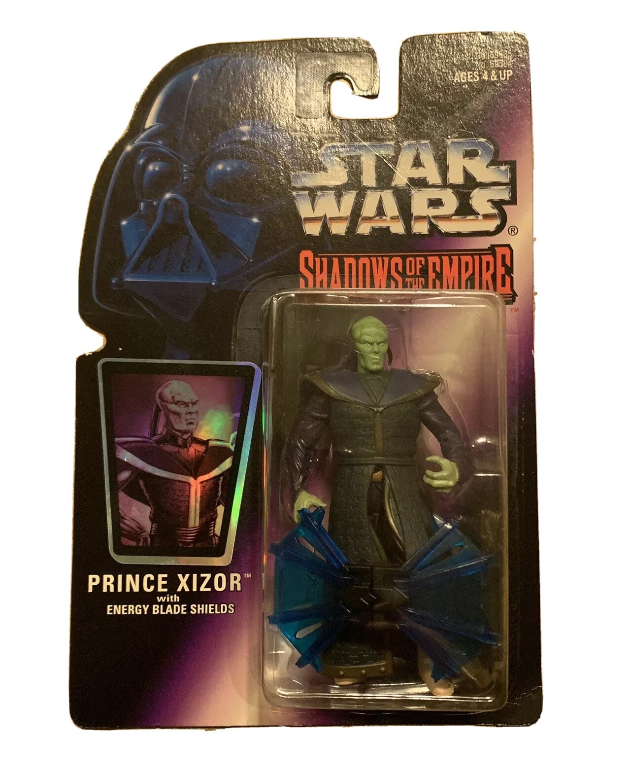 Vintage Star Wars Prince Xizor con scudi lama energetica Nip Kenner 1996 E4
