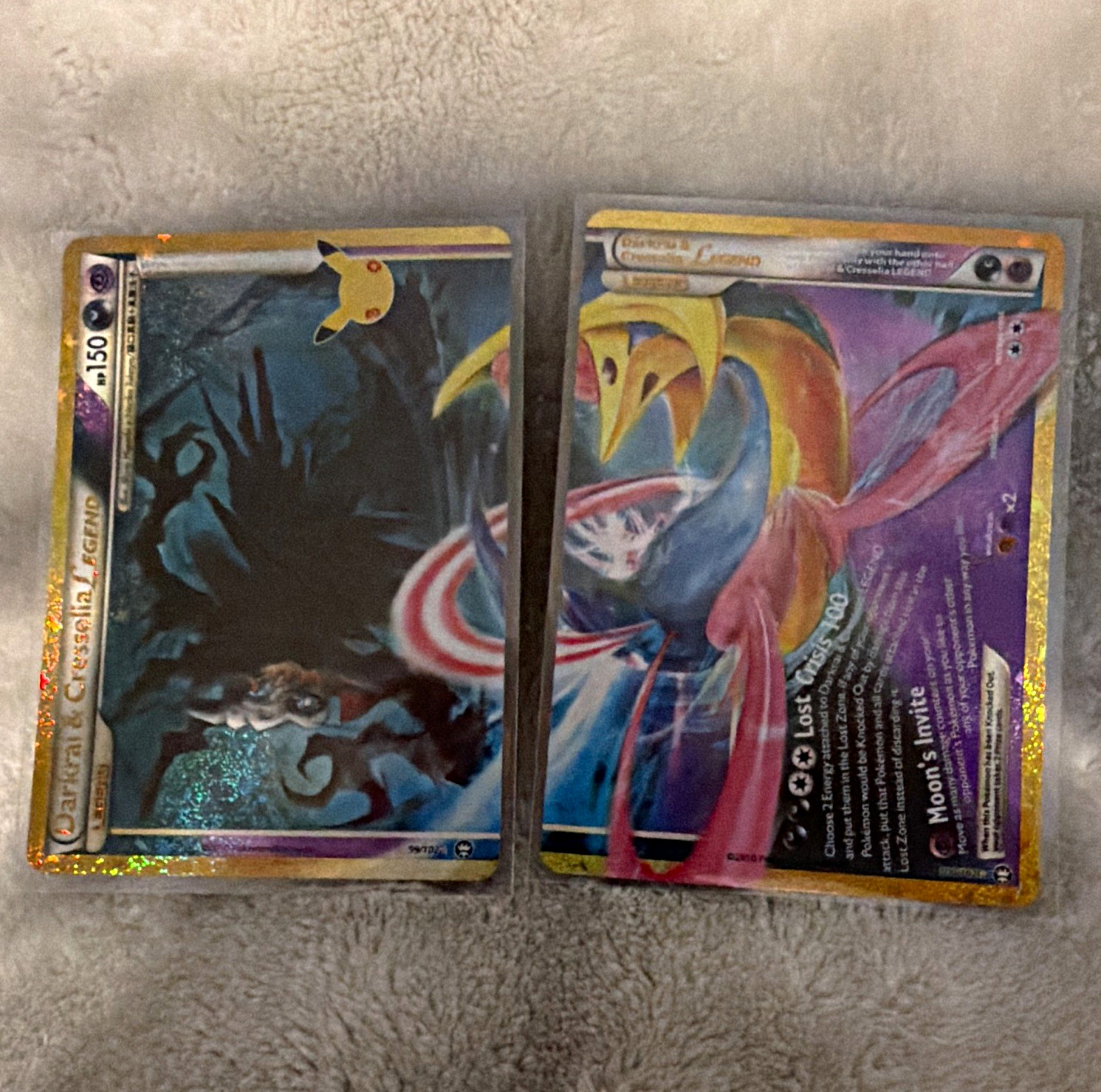 Darkrai C & Cresselia LEGEND Pokemon TCG lotto (2) 99/102 e 100/102