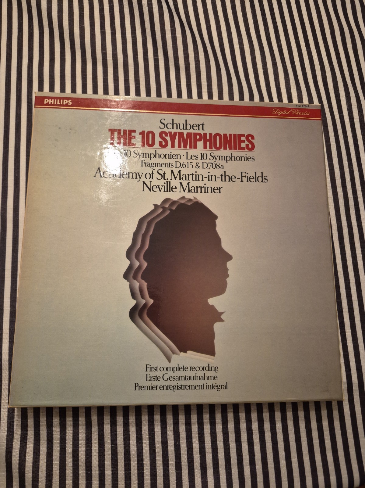 Schubert The 10 Symphonies Neville MARRINER Philips 7 LP Box Set VINYL NM/EX