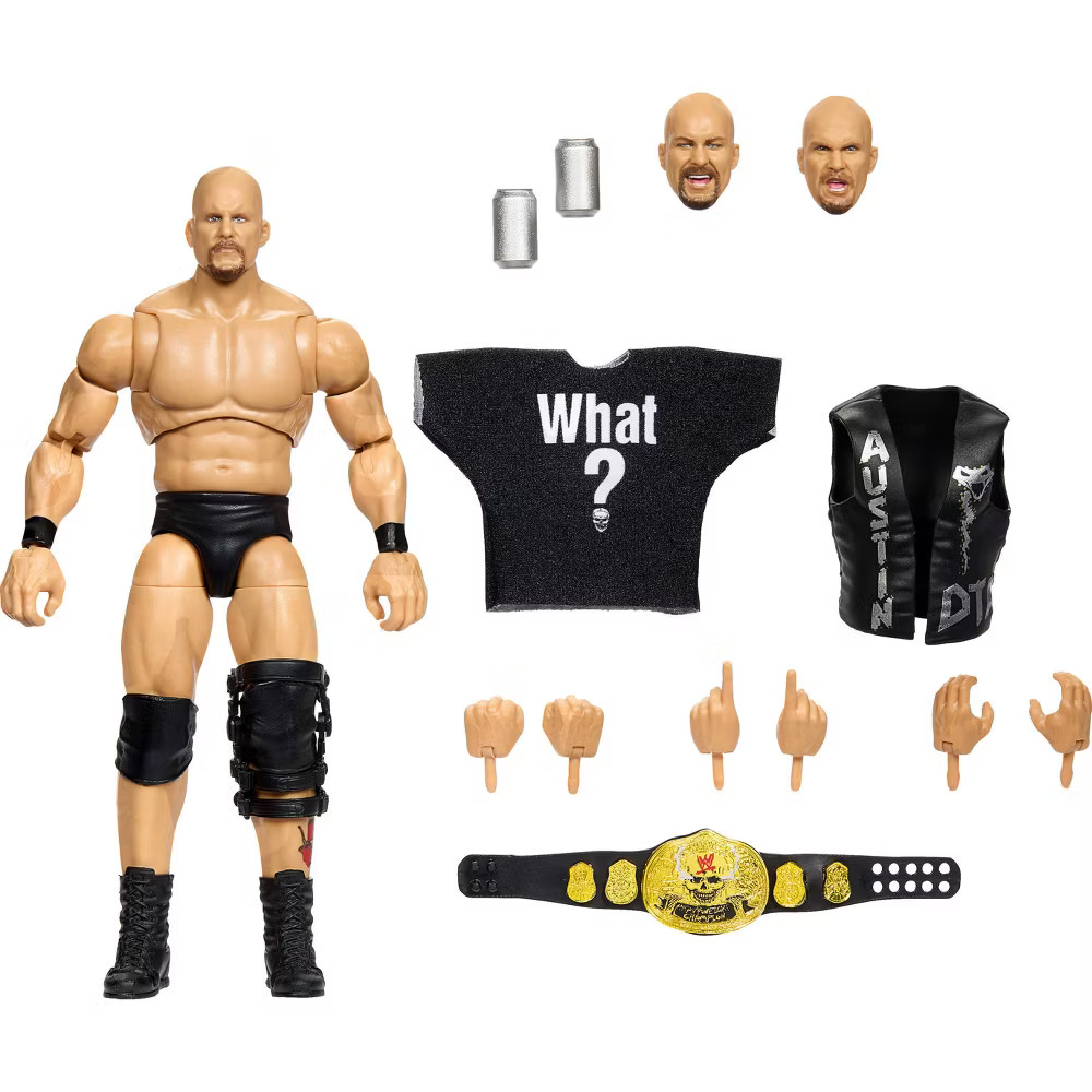 WWE Ultimate Edition "Stone Cold" Steve Austin & Accessories Set 6" da collezione