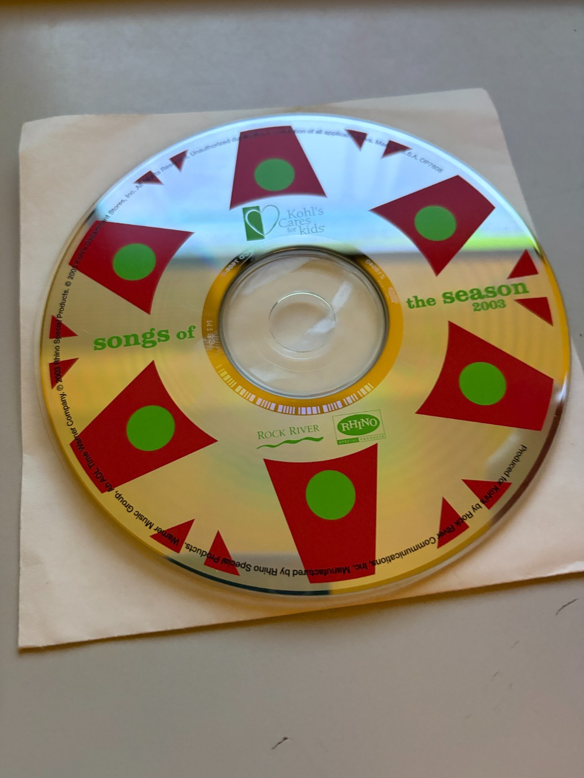 Songs of the Season 2003 by Kohl's Cares for Kids (CD) DISC ONLY