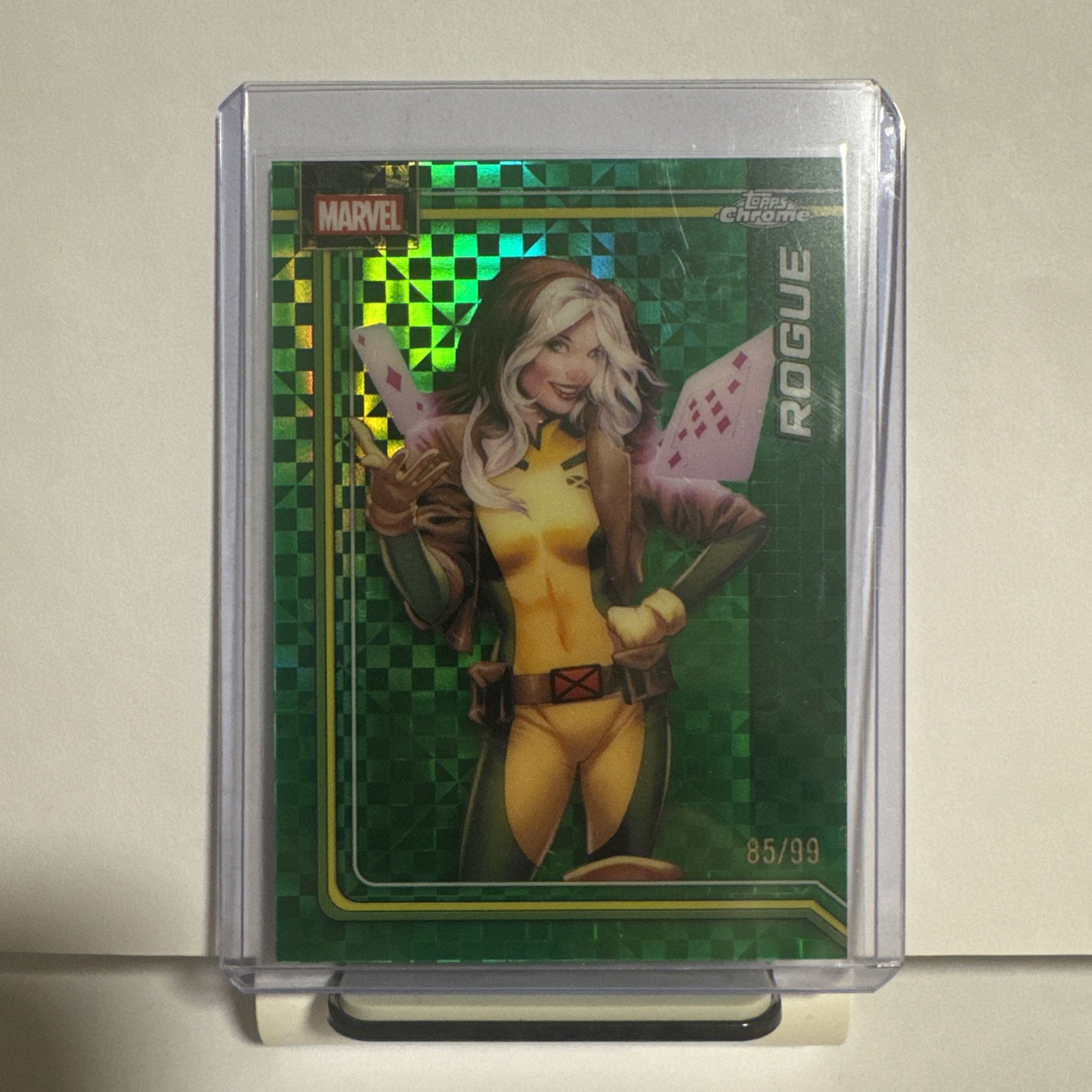 2026 Topps Chrome Marvel Verde X Rifrattore #099 Rogue /99 