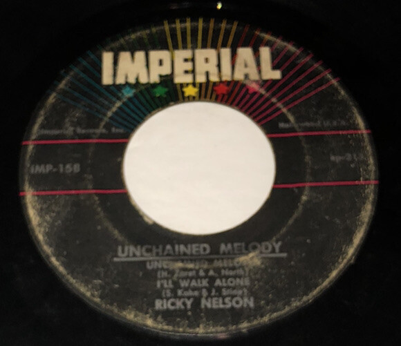 Ricky Nelson - Ricky Nelson (Unchained Melody) Imperial IMP-158 7" 45 RPM 23N2