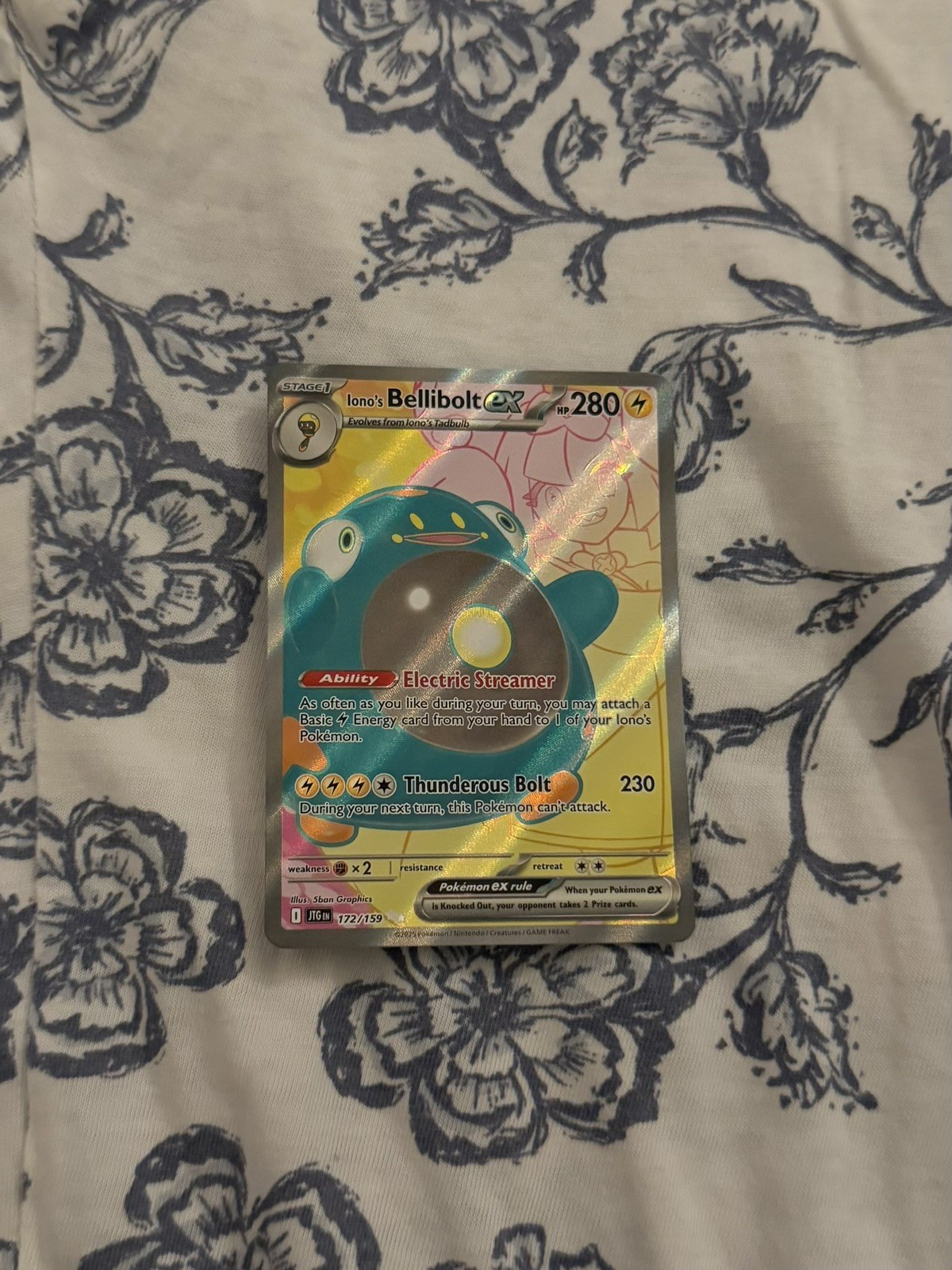 Pokemon TCG - Iono��s Bellibolt EX  Fill Art 172/159 - S&V Journey Together