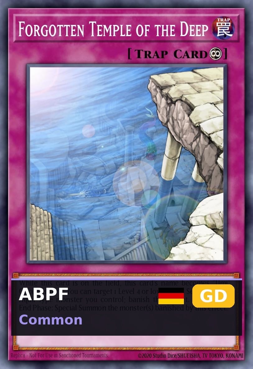Tempio Dimenticato delle Profondità ABPF-076 GD IT Yu-Gi-Oh