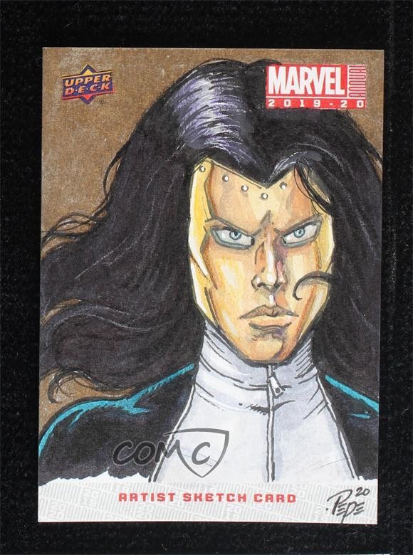 2019-20 Upper Deck Marvel Annual 1/1 Darrin Pepe Auto Sketch p1l