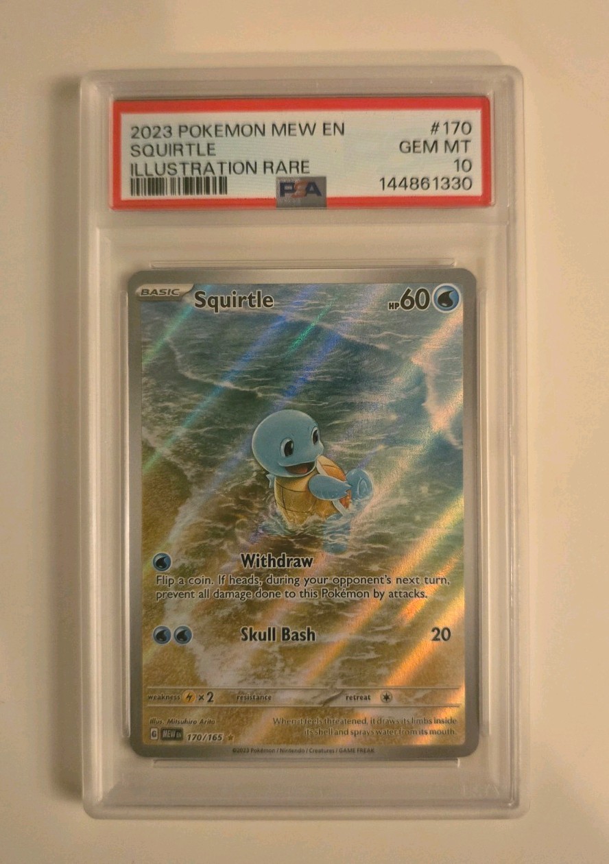 Squirtle 170/165 - 151 Illustration Rare Holo (English) PSA 10 Pokémon Card