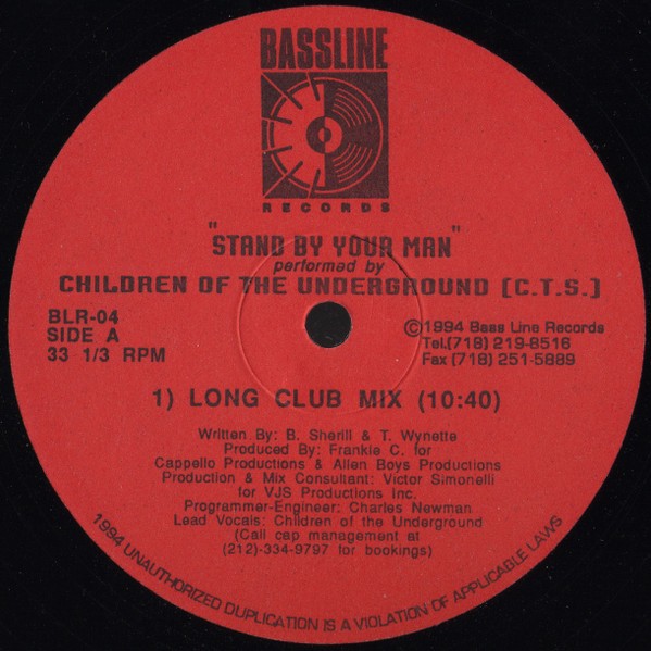 Children Of The Underground - Stand By Your Man (12")
