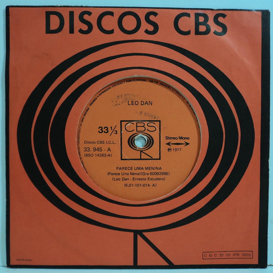 LEO DAN PARECE UMA MENINA / ESSA PAREDE BRAZIL 1973 EXCLUSIVE 7" CBS 33.945