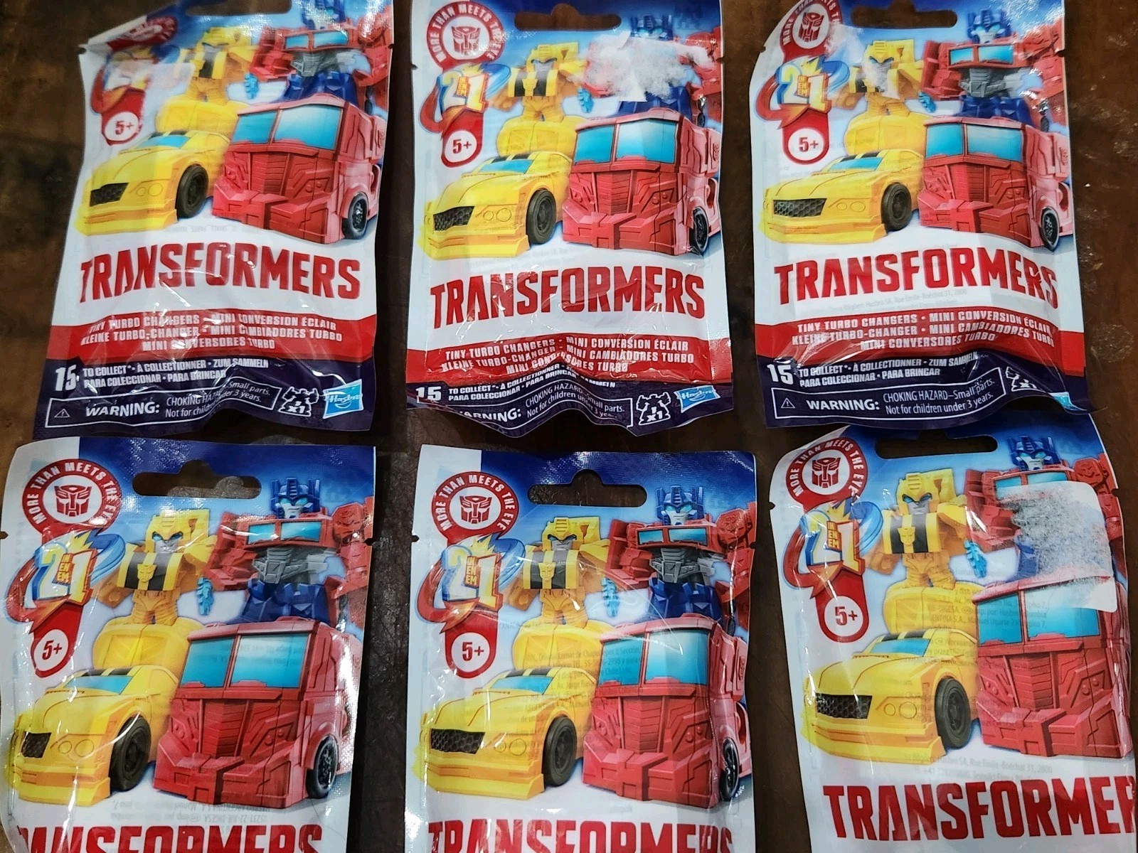 6 sacchetti ciechi Transformers Tiny Turbo Changers Core MEGATRON & SHOCKWAVE NUOVI