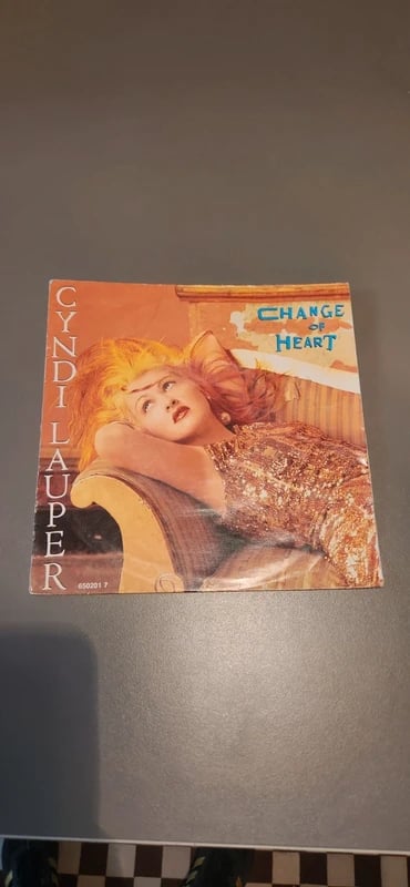 Vinyle 45 tours cyndi lauper change of heart witness 1986