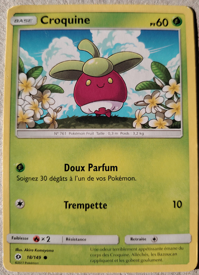 Carte Pokémon Croquine 18/149 Soleil et Lune
